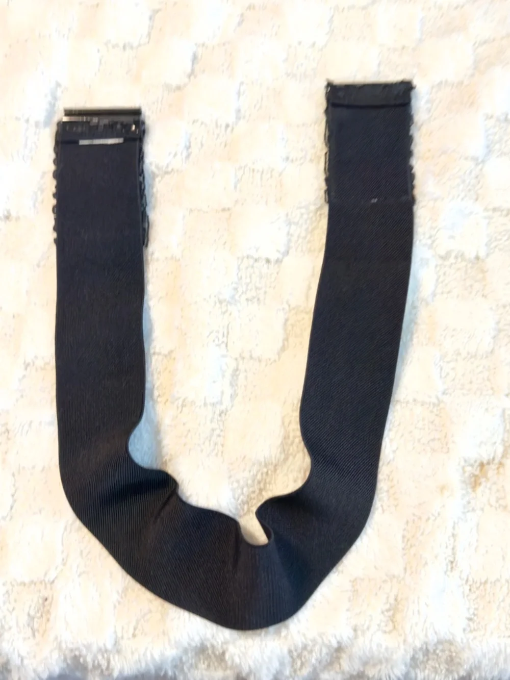 Women’s wide black sequin elastic waist belt